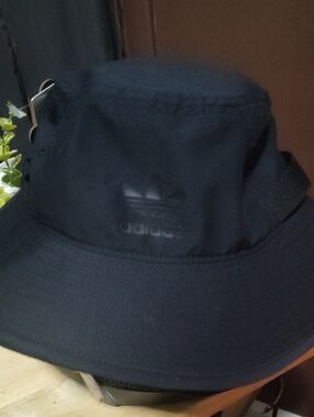 adidas Black Trefoil Logo Bucket Hat